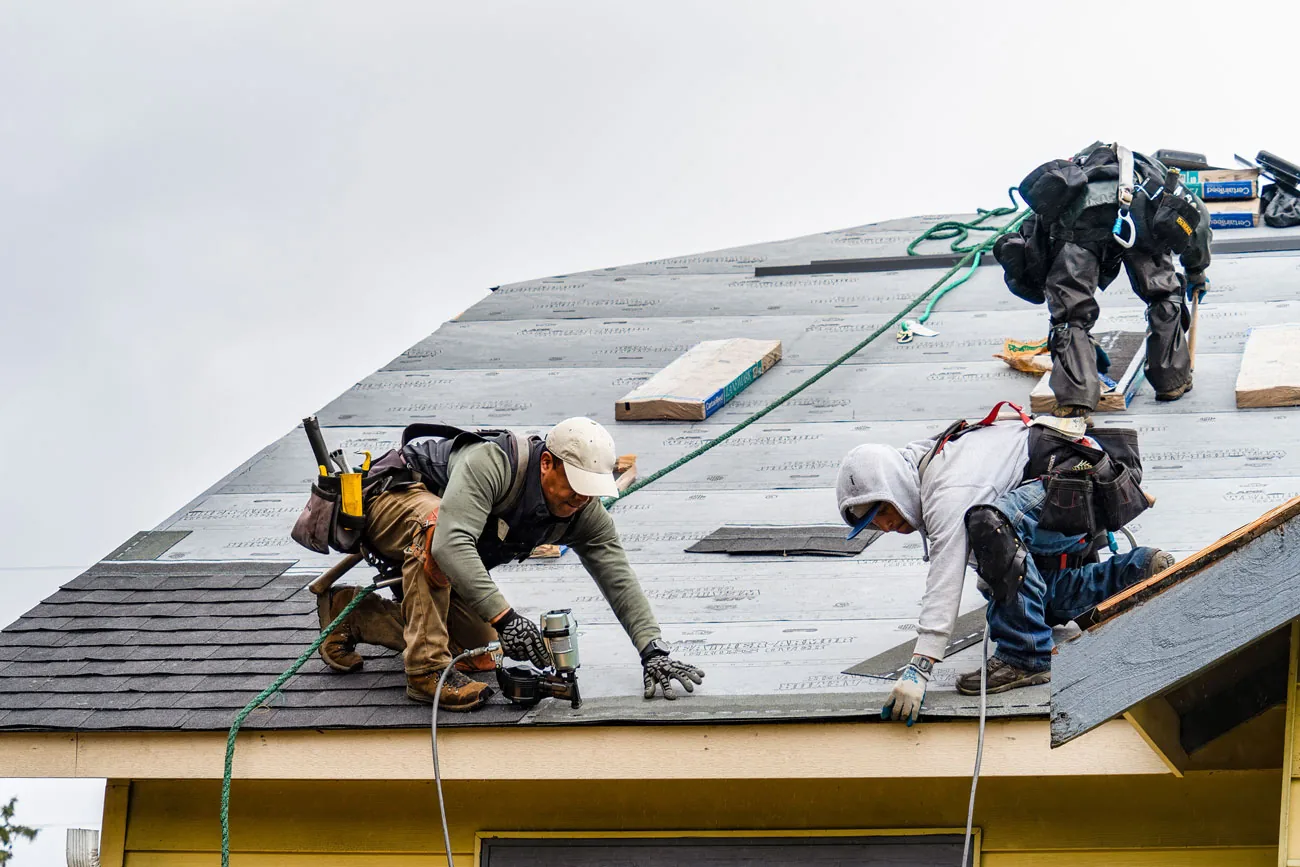 Storm damage roofing repair on a Burnsville, MN property by BN Exteriors